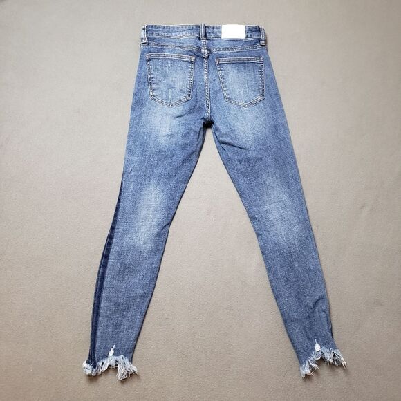 Pistola Womens Audrey Side Stripe Distressed Raw Hem P6730MTW-STT Jeans Size 25 - Picture 2 of 11